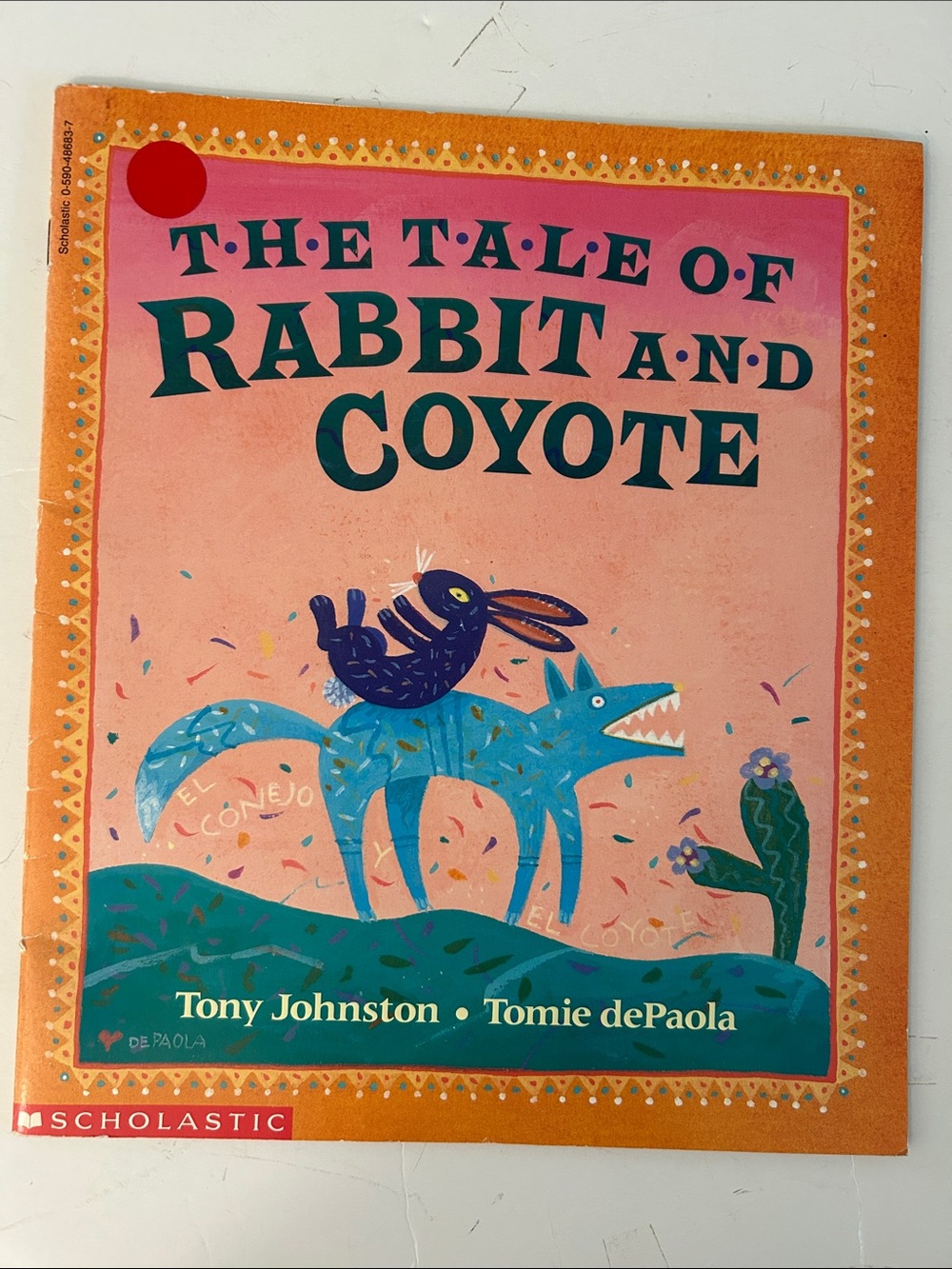 🎃5/$25 Tale of Rabbit and Coyote Tony Johnston paperback book Mexican folklore